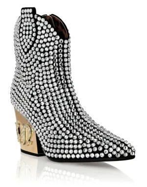 CowBoy Mid-Heel Boots  Gothic Plein with Crystals