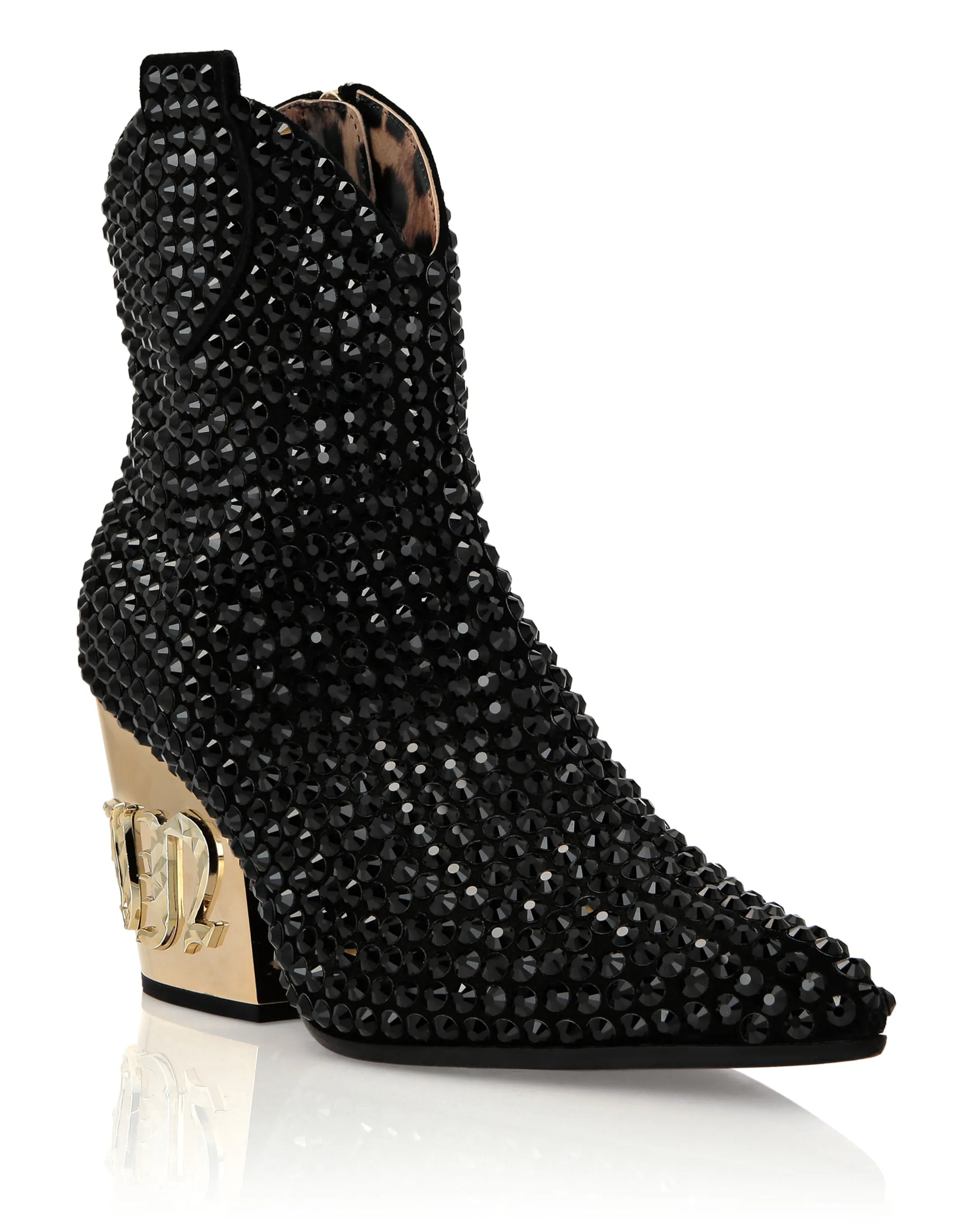 CowBoy Mid-Heel Boots  Gothic Plein with Crystals