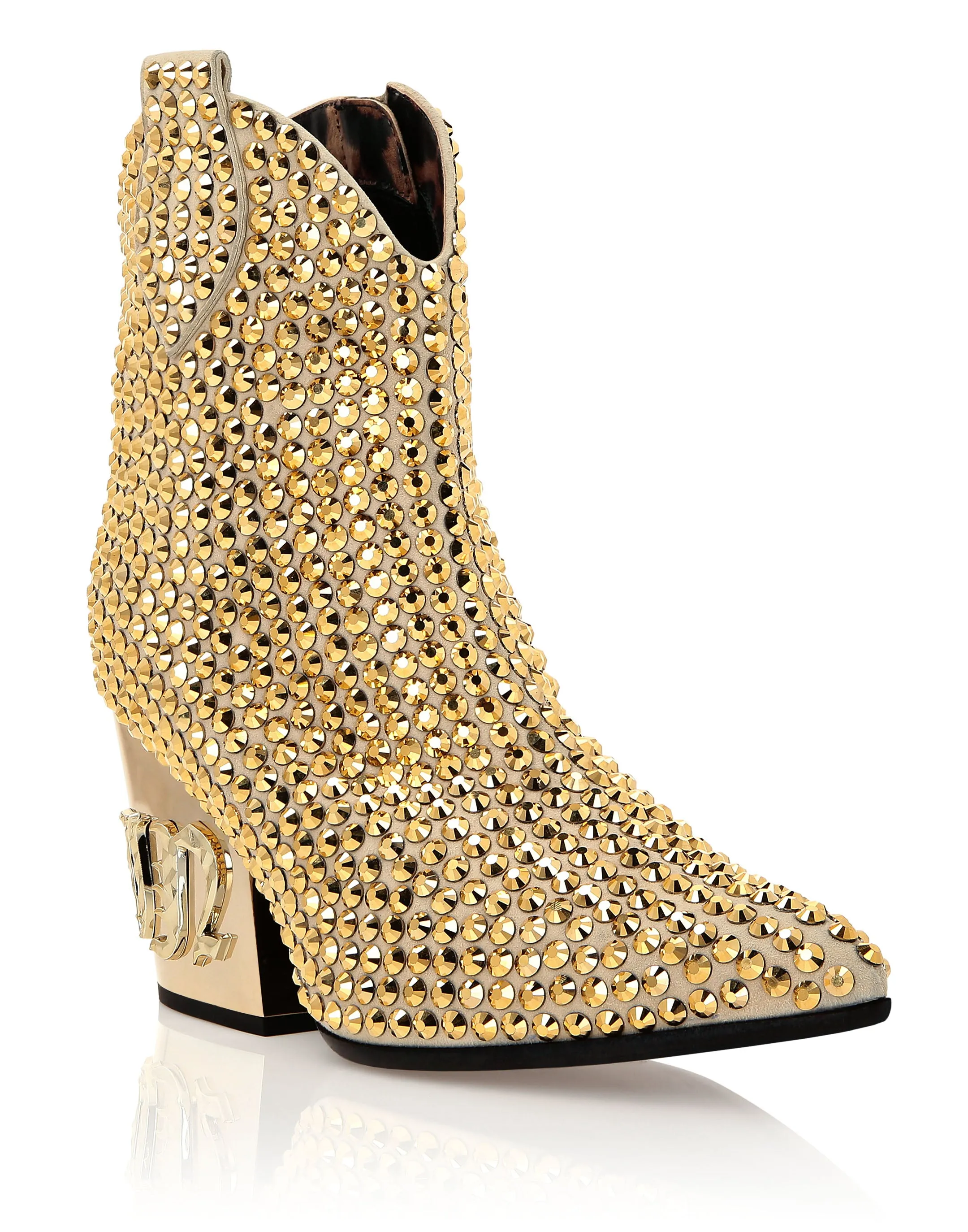 CowBoy Mid-Heel Boots  Gothic Plein with Crystals