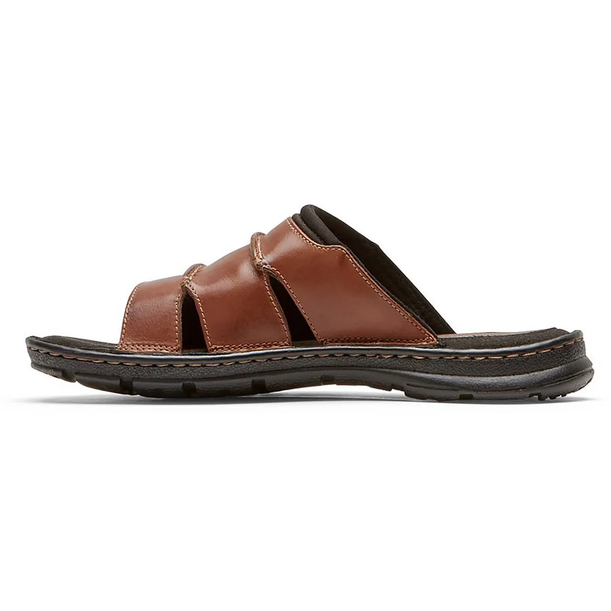 Darwyn Mens Leather Slip-On Slide Sandals