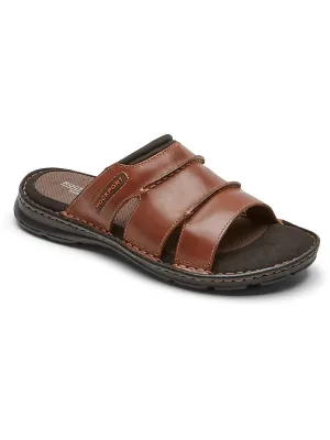 Darwyn Mens Leather Slip-On Slide Sandals