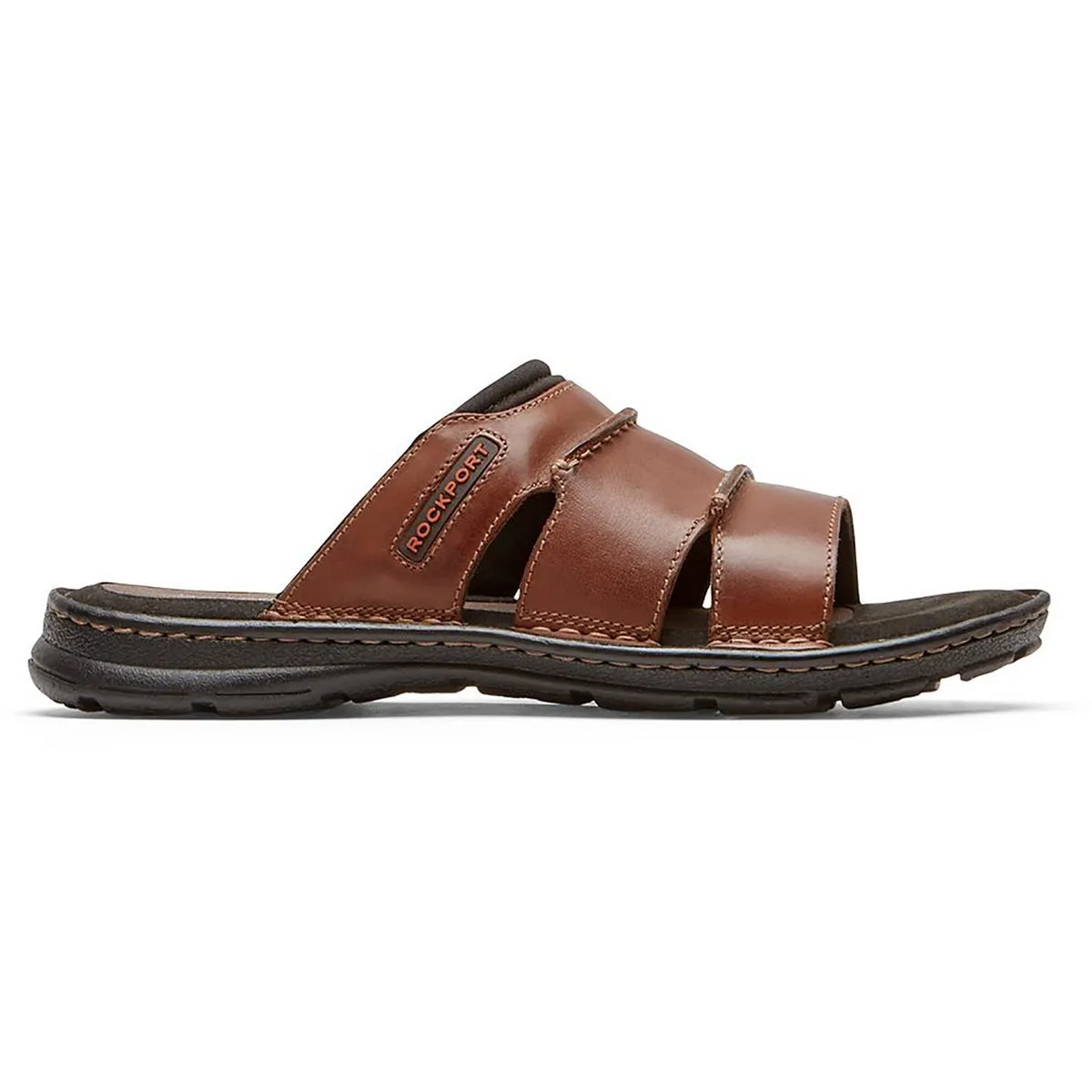 Darwyn Mens Leather Slip-On Slide Sandals