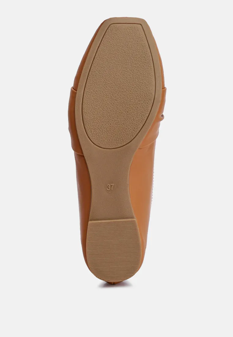denali recycled faux leather flat loafers