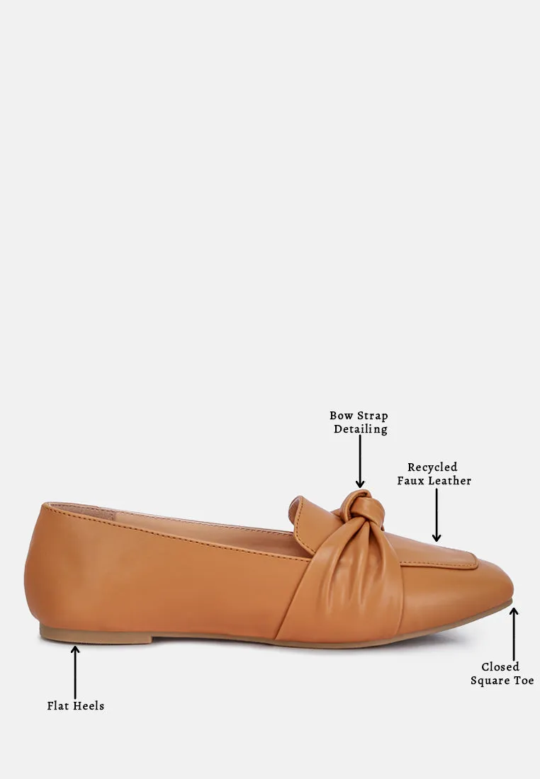 denali recycled faux leather flat loafers