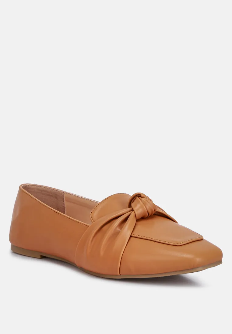 denali recycled faux leather flat loafers