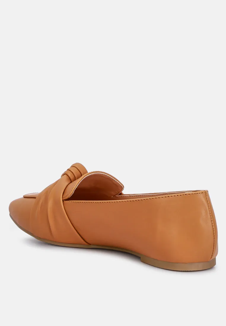denali recycled faux leather flat loafers
