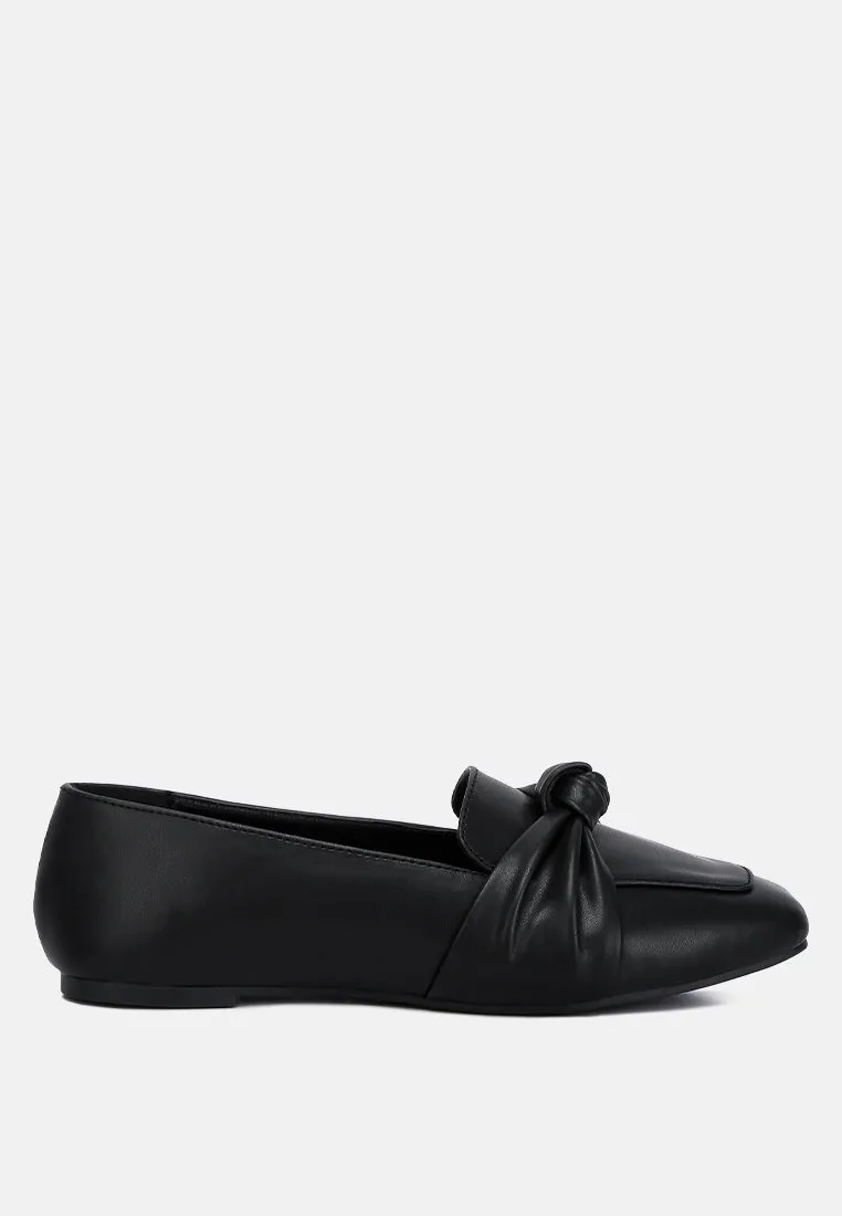 denali recycled faux leather flat loafers