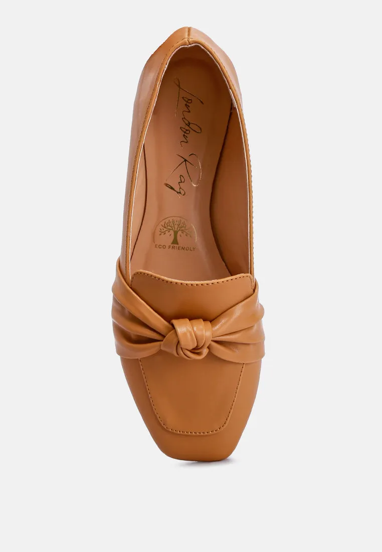 denali recycled faux leather flat loafers