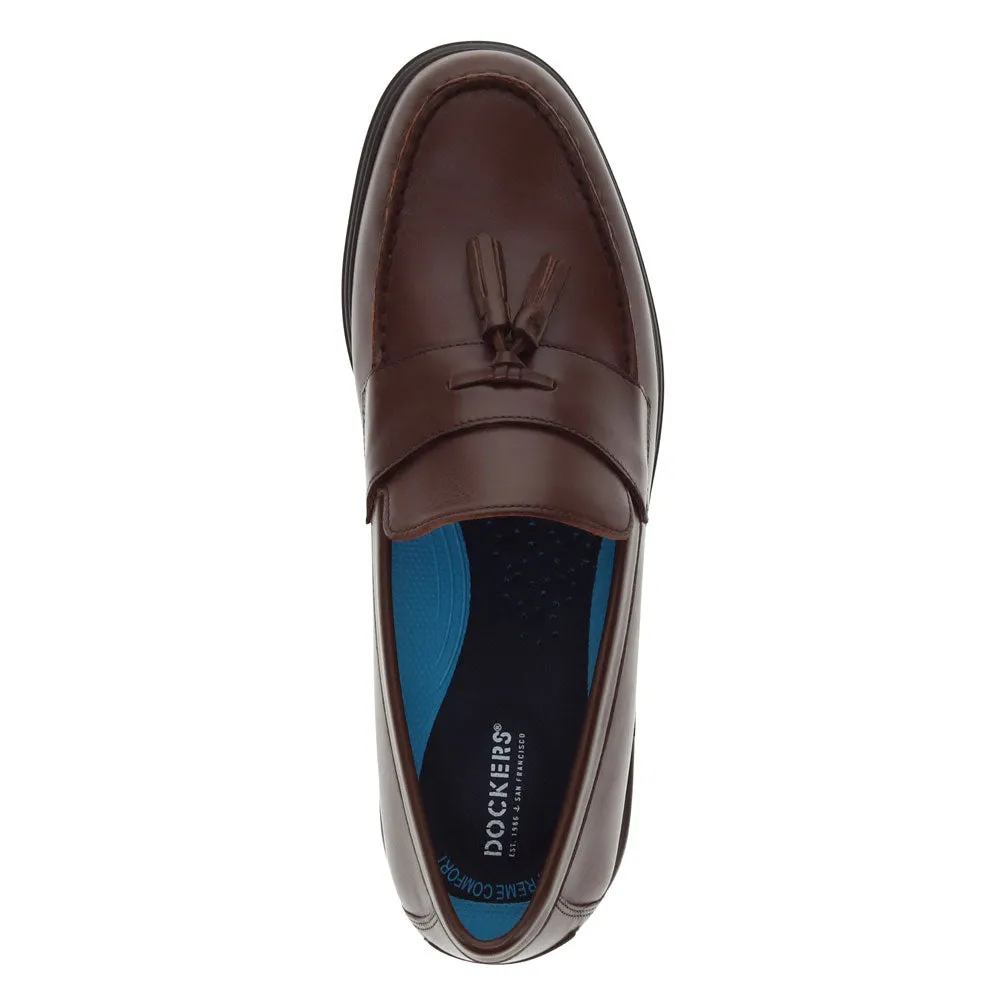 Dockers Mens Woodward Genuine Leather Dress Casual Tassel Loafer Shoe