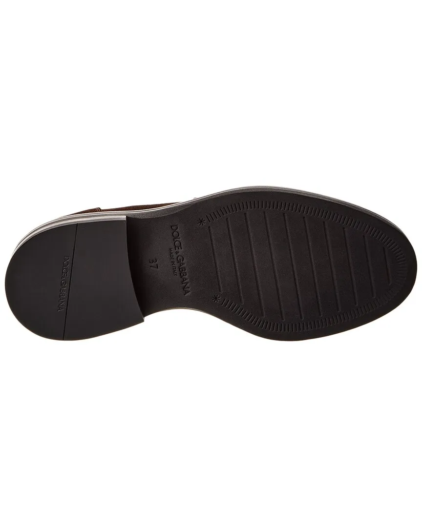 Dolce & Gabbana DG Logo Suede Loafer