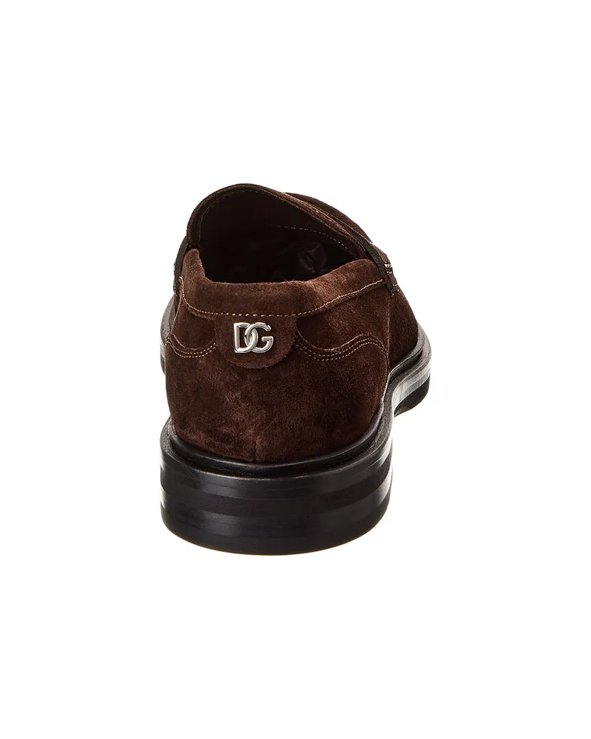 Dolce & Gabbana DG Logo Suede Loafer