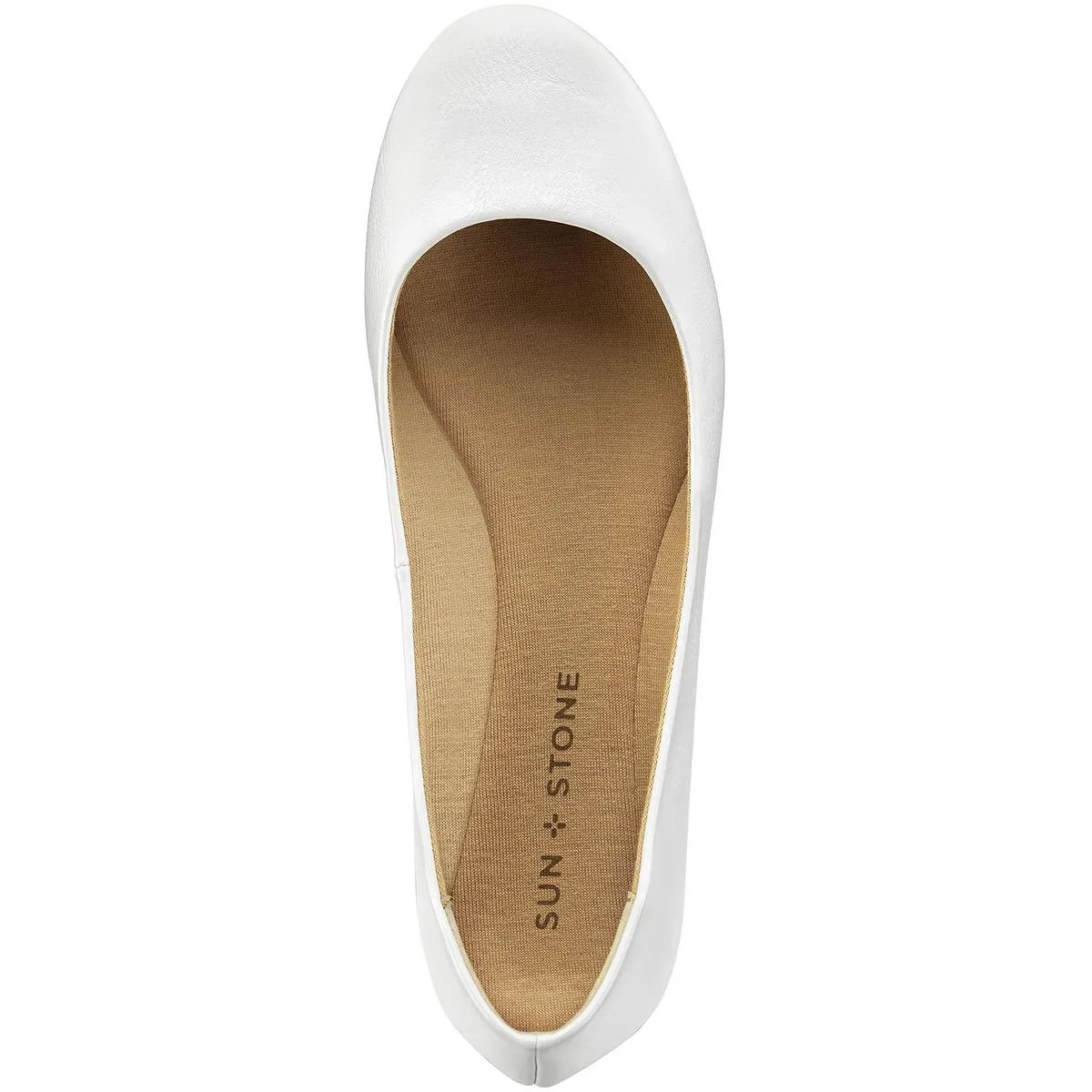 Eliana Womens Metallic Faux Leather Ballet Flats