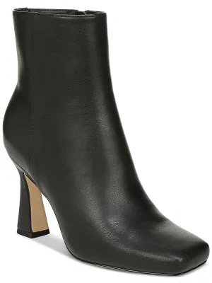 Emma Womens Faux Leather Square Toe Ankle Boots