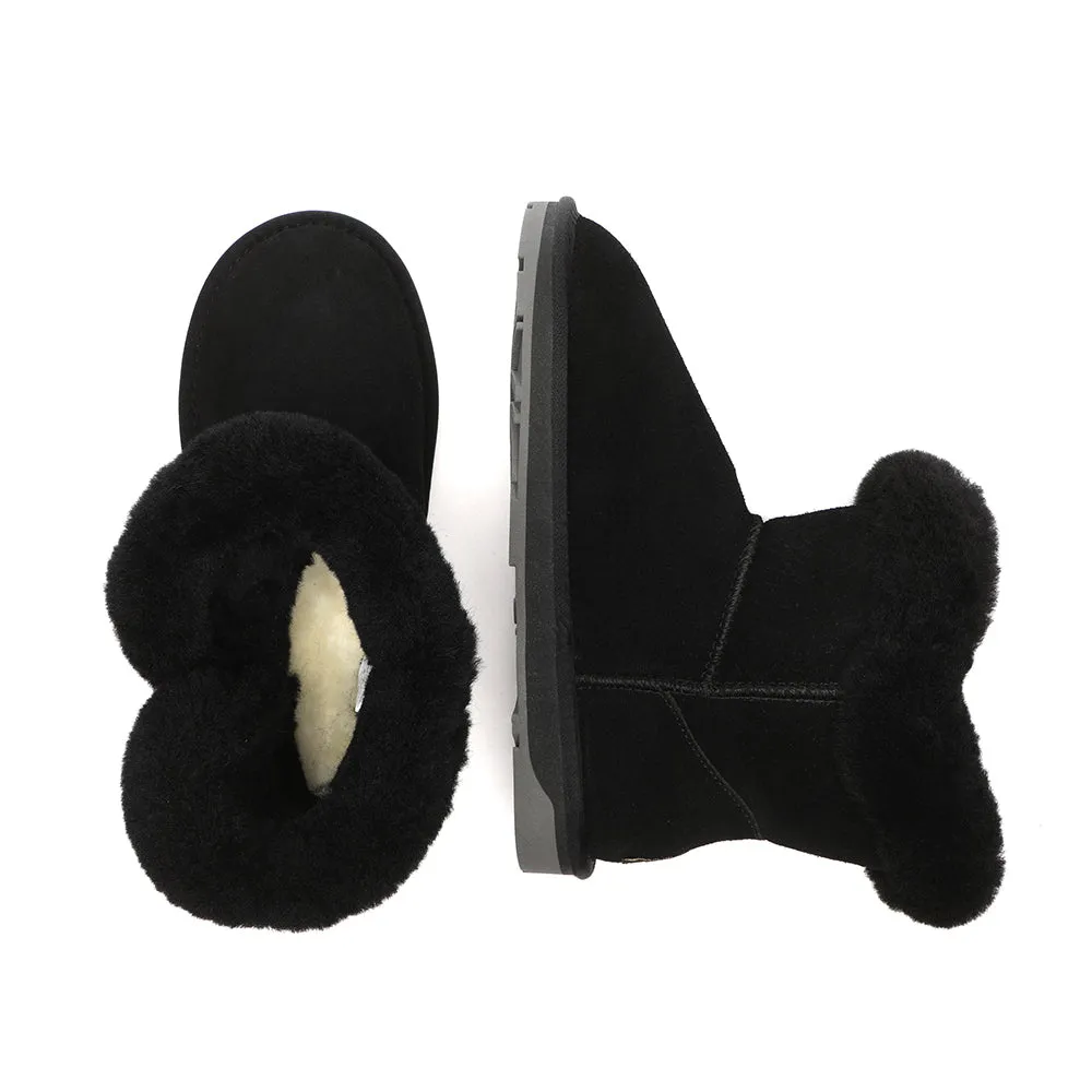 EverAu Australia Women Robin Horn Toggle button Mini Boots