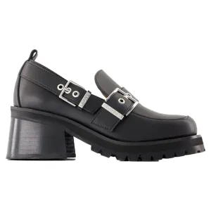 Feminine Loafers - Ganni - Leather - Black