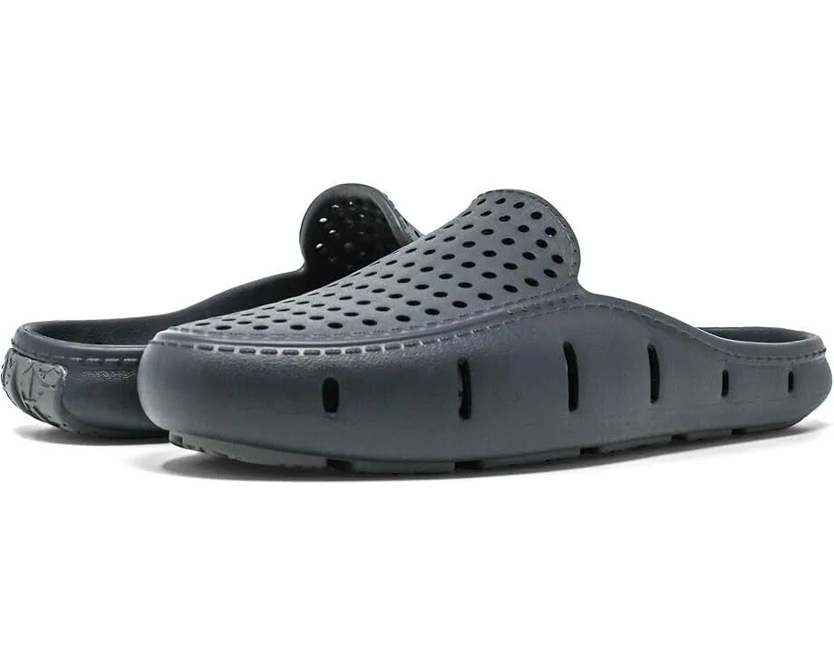 Floafers Sunset Slide Men's Black Asphalt Slip-On Comfort Loafer Sandals KHD250