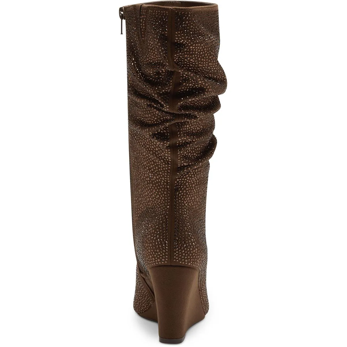 FLORELLE Womens Slouch Rhinestone Mid-Calf Boots