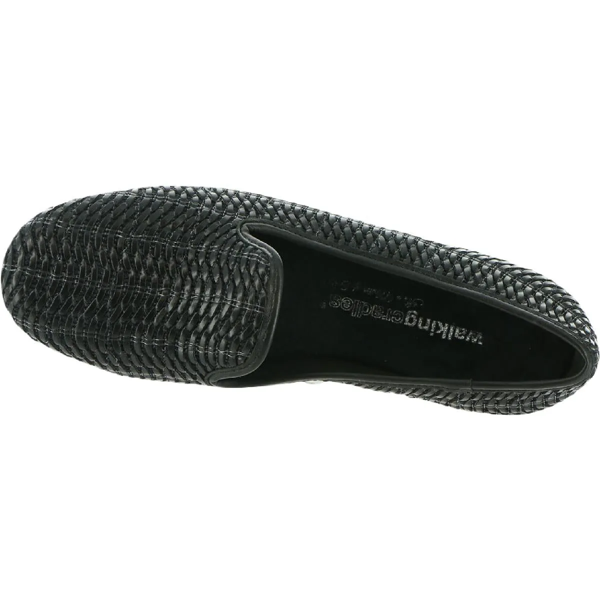 Foster Womens Woven Slip On Smoking Loafers