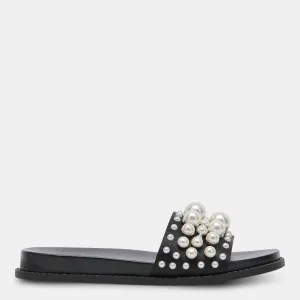 Gabbi Pearl Sandals Black Pearls
