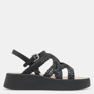 Gatsby Sandals Black Leather