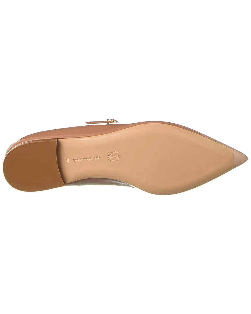 Gianvito Rossi Ribbon Jane Patent Ballerina Flat