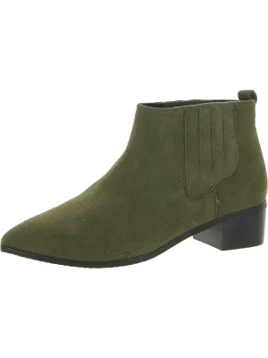 Gillan Womens Suede Pointed Toe Chelsea Boots