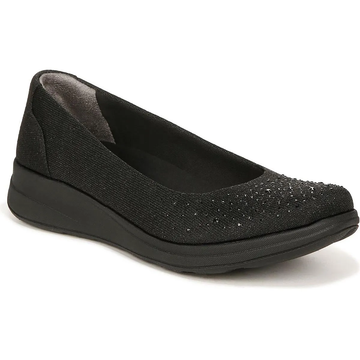 Golden Bright Womens Metallic Embellished Slip-On Sneakers