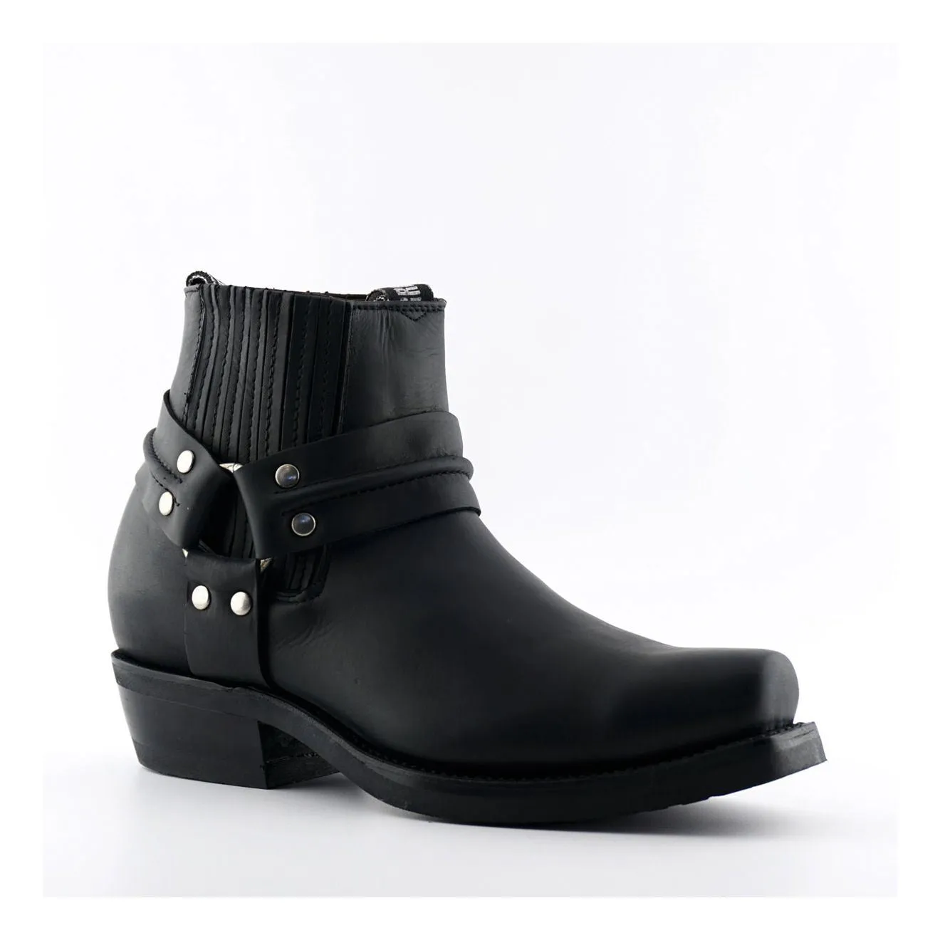 Grinders Unisex Black Western Leather Boots-Renegade Lo
