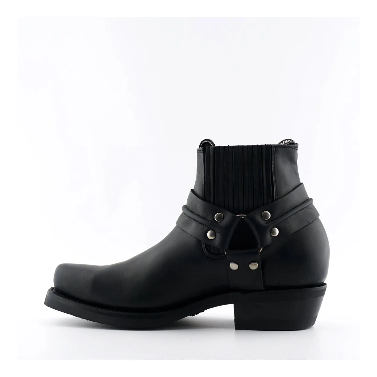 Grinders Unisex Black Western Leather Boots-Renegade Lo
