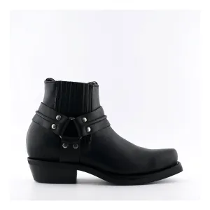 Grinders Unisex Black Western Leather Boots-Renegade Lo