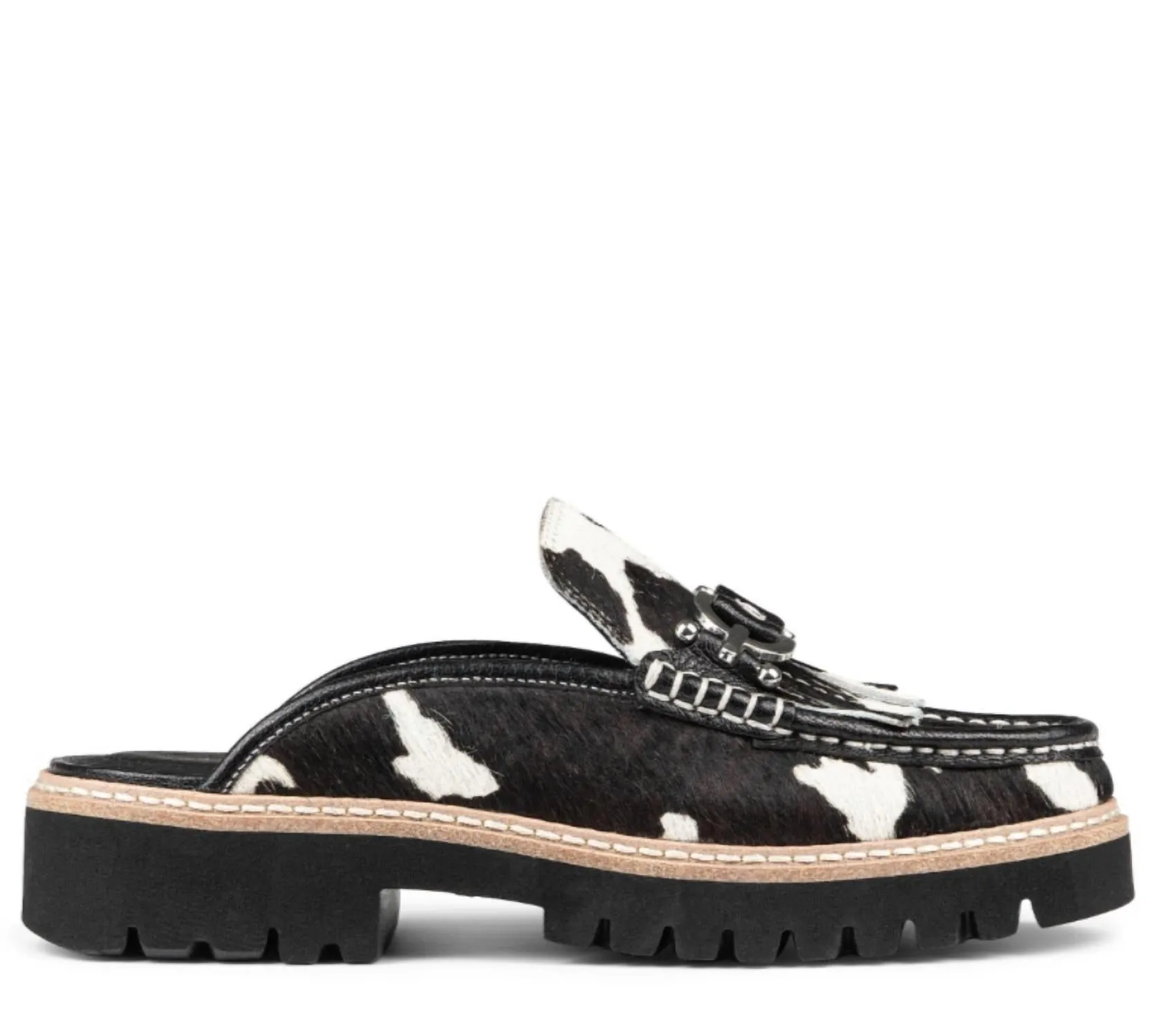 Hampton Sandal In Cream And Black