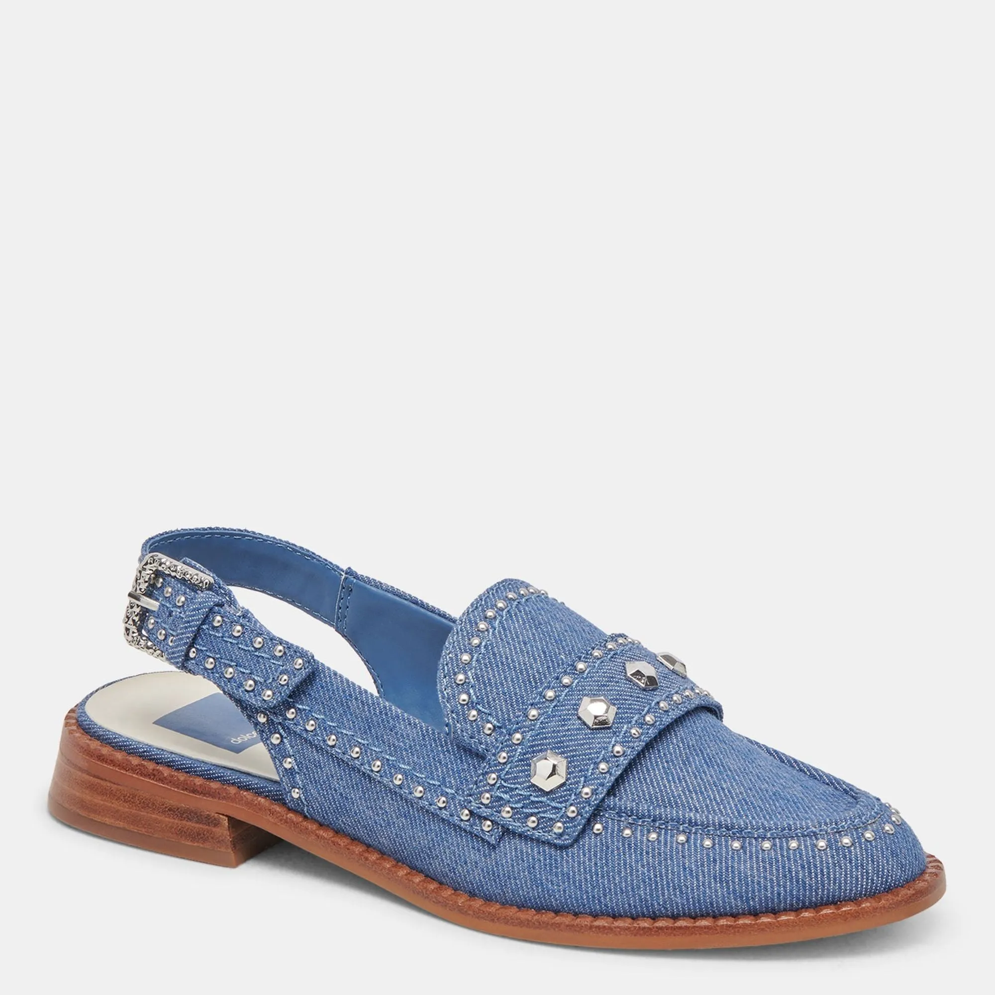 Hardi Stud Loafers Blue Denim