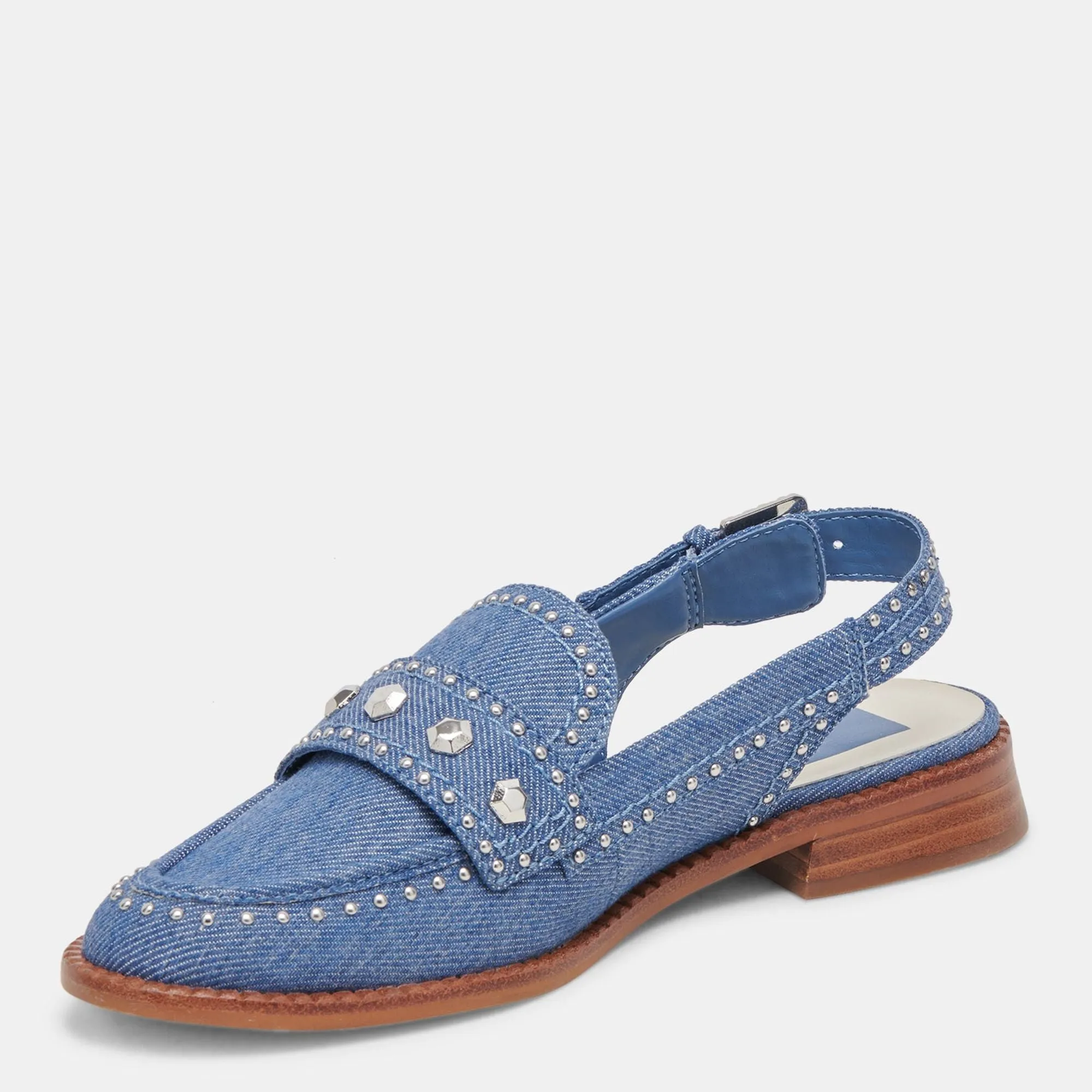 Hardi Stud Loafers Blue Denim