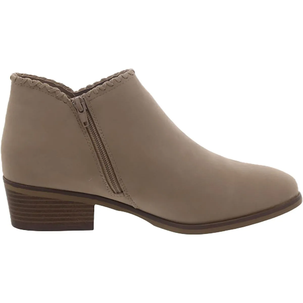 INEZ Womens Faux Suede Round toe Ankle Boots