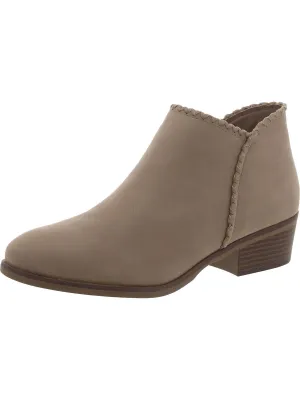 INEZ Womens Faux Suede Round toe Ankle Boots