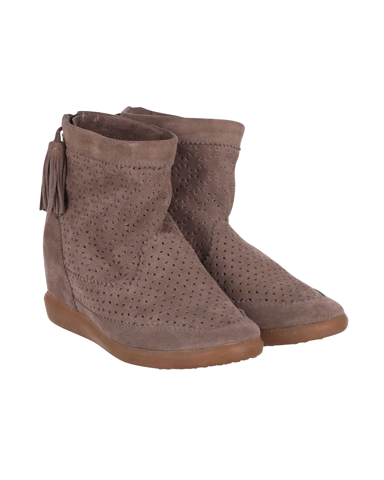 Isabel Marant Basley Boots in Beige Suede
