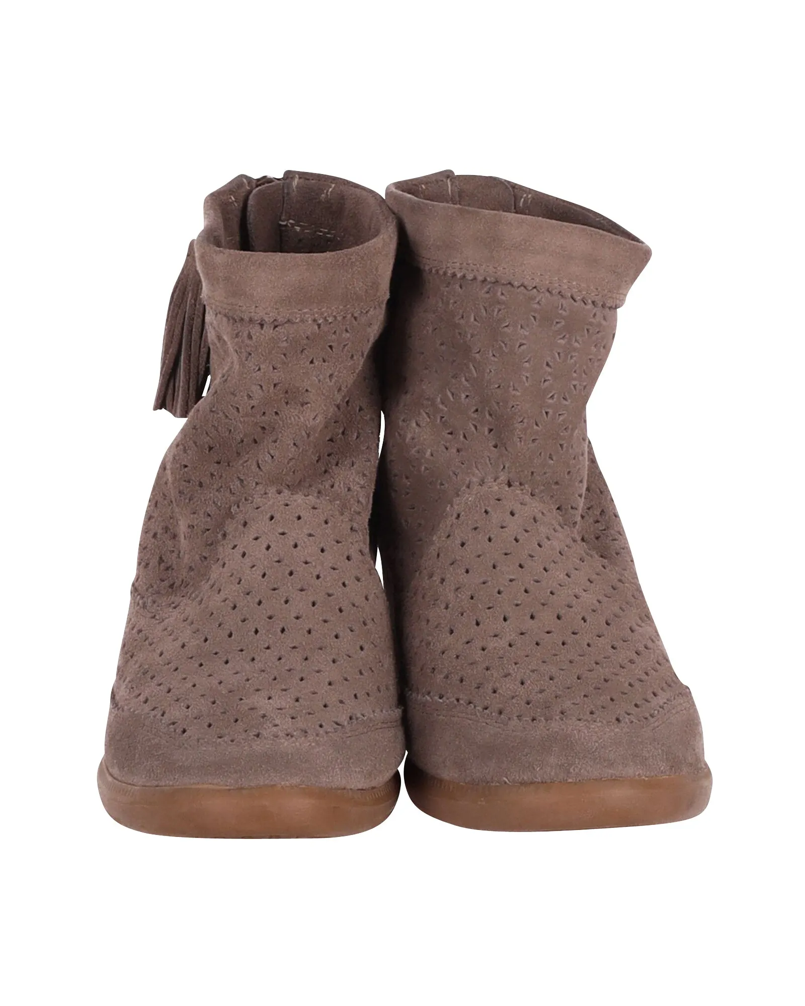 Isabel Marant Basley Boots in Beige Suede