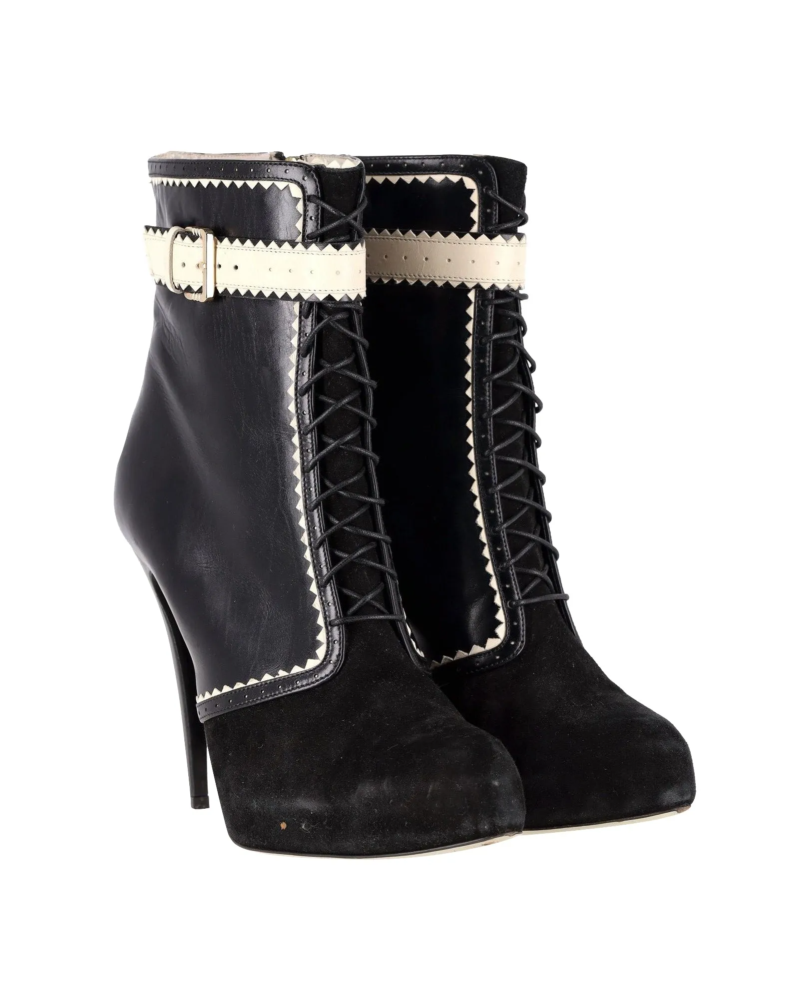 Jason Wu Alexis High Heel Ankle Boots in Black Leather