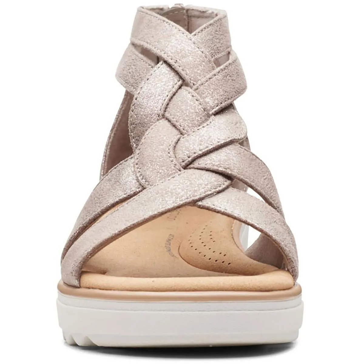 Jillian Bright Womens Slip On Dressy Wedge Sandals