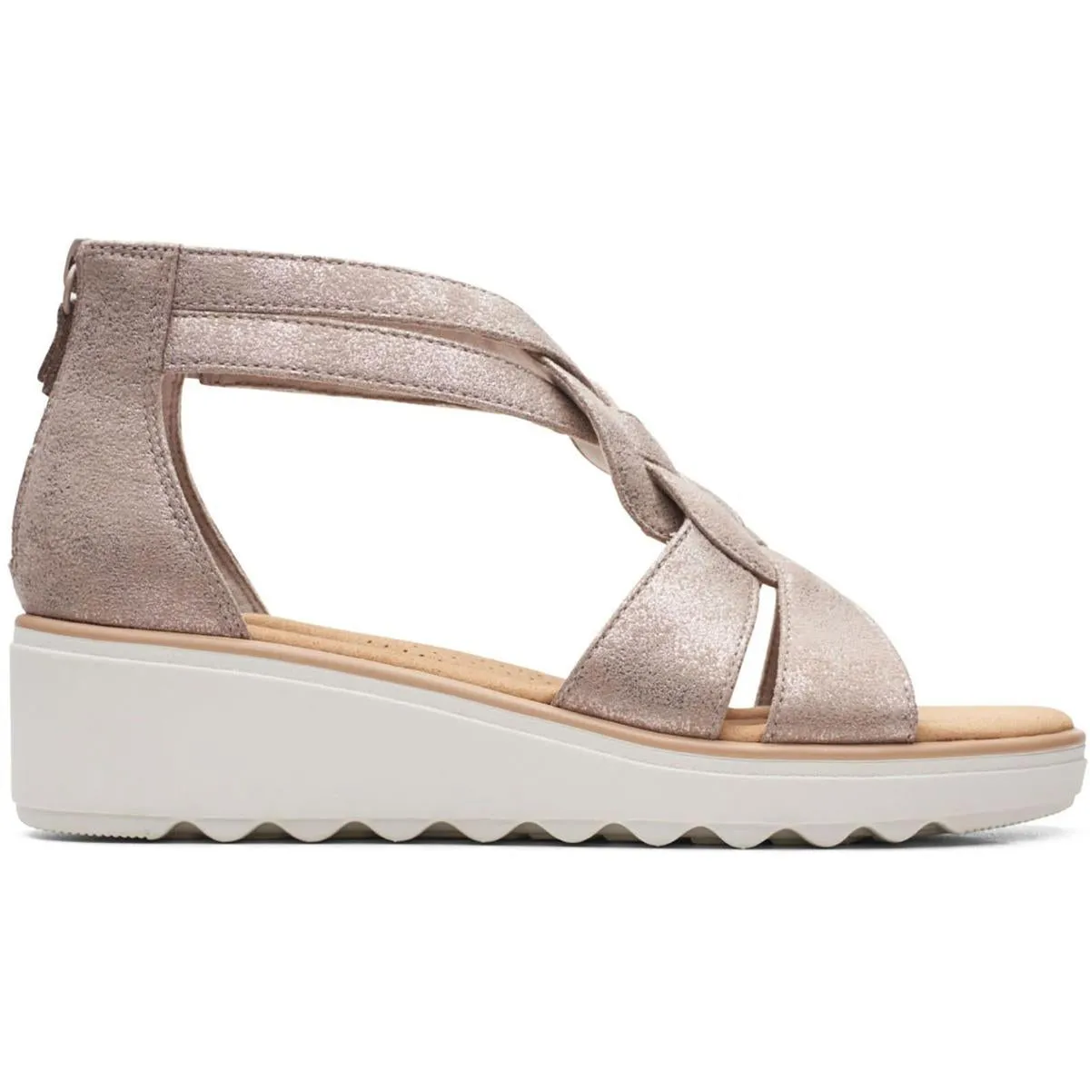 Jillian Bright Womens Slip On Dressy Wedge Sandals
