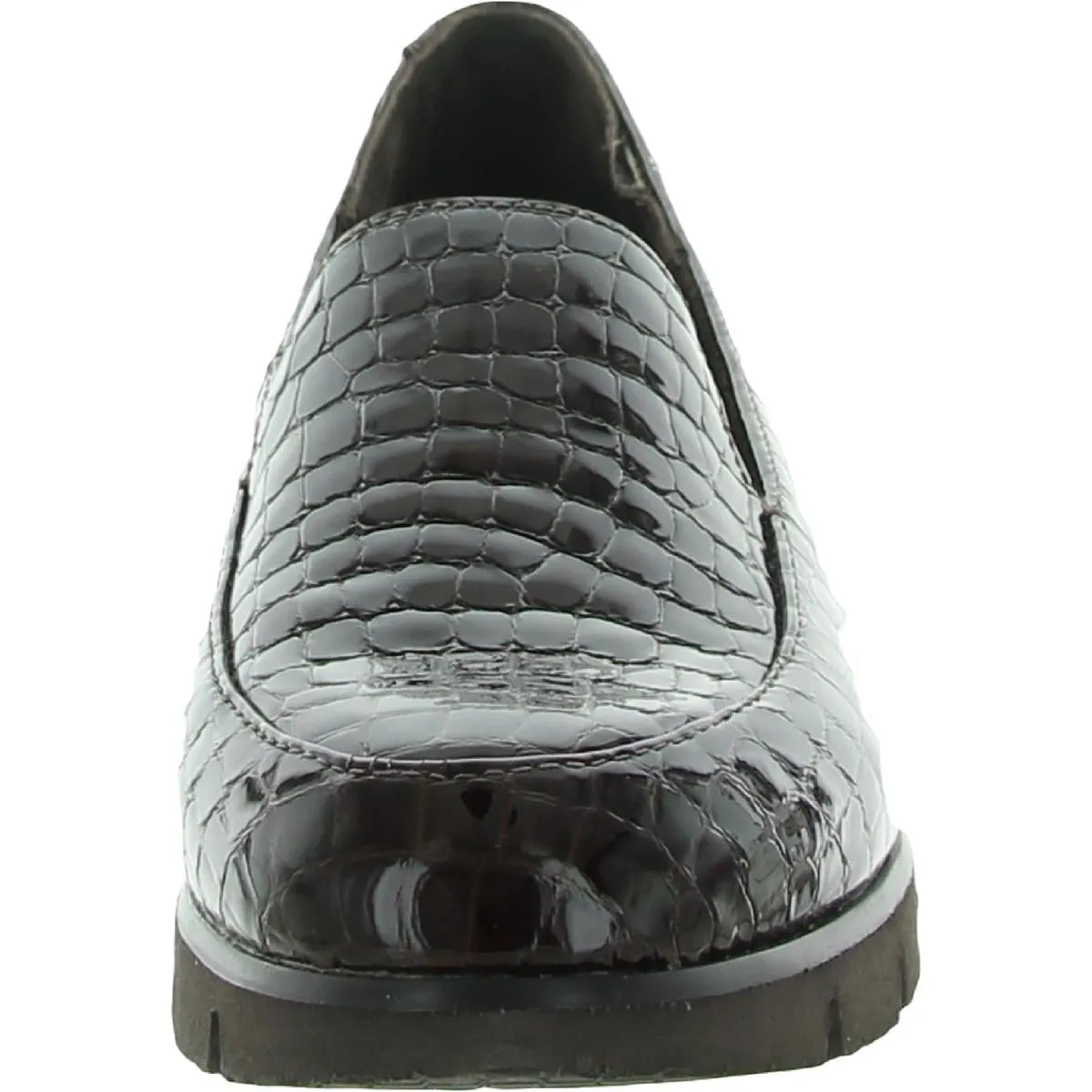 Jimmy Womens Faux Leather Slip On Loafers