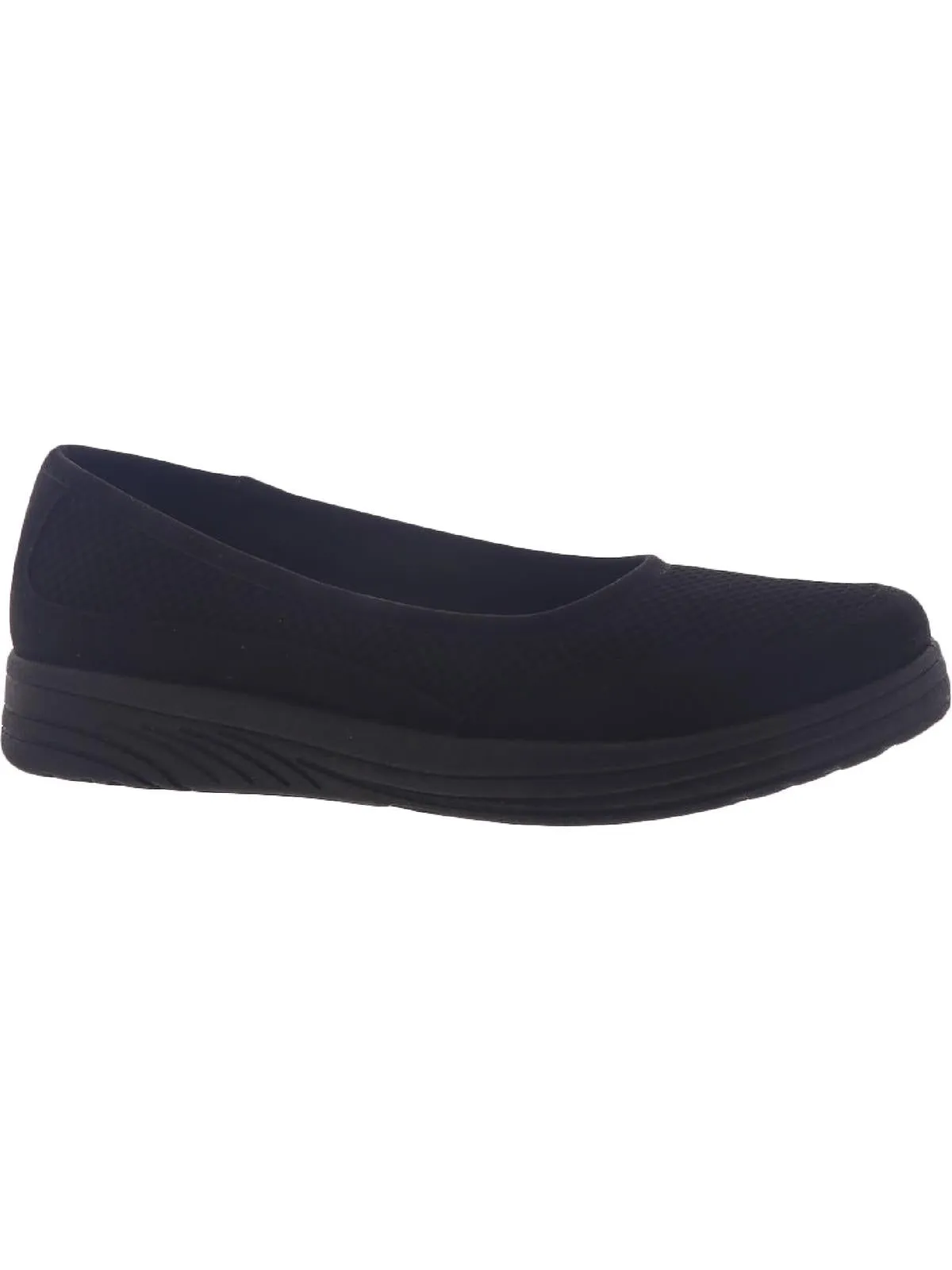 Joyous Womens Faux Leather Slip On Ballet Flats