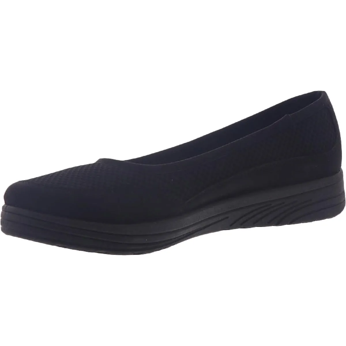 Joyous Womens Faux Leather Slip On Ballet Flats