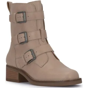 Katriny Womens Leather Square Toe Mid-Calf Boots