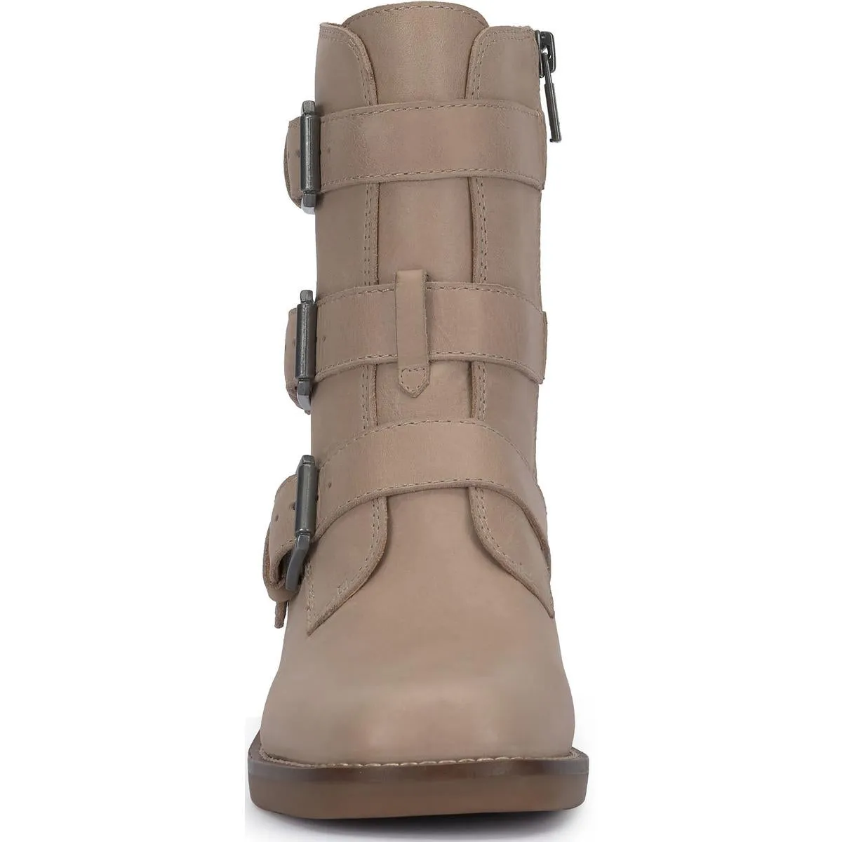 Katriny Womens Leather Square Toe Mid-Calf Boots