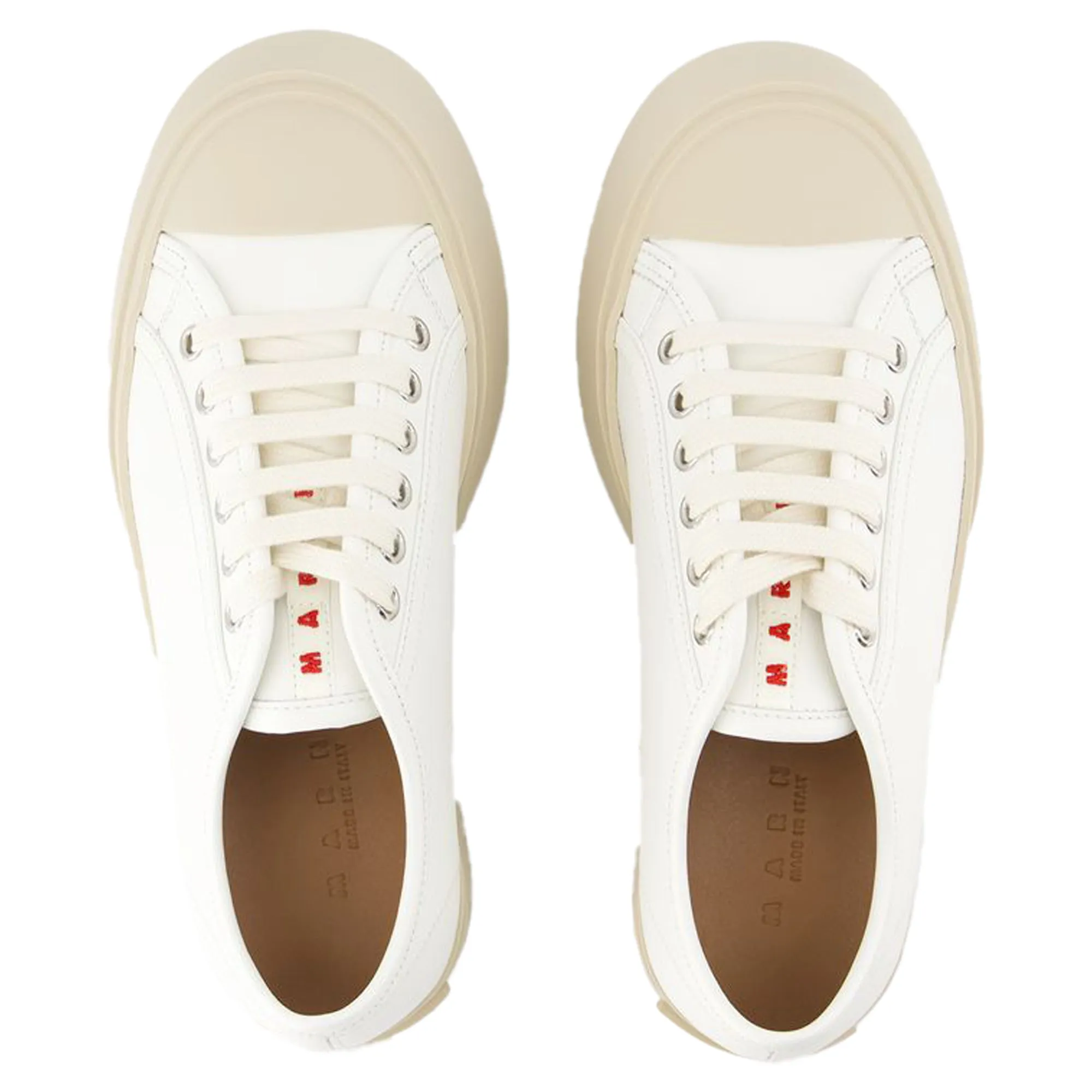 Laced Up Sneakers - Marni - Leather - White