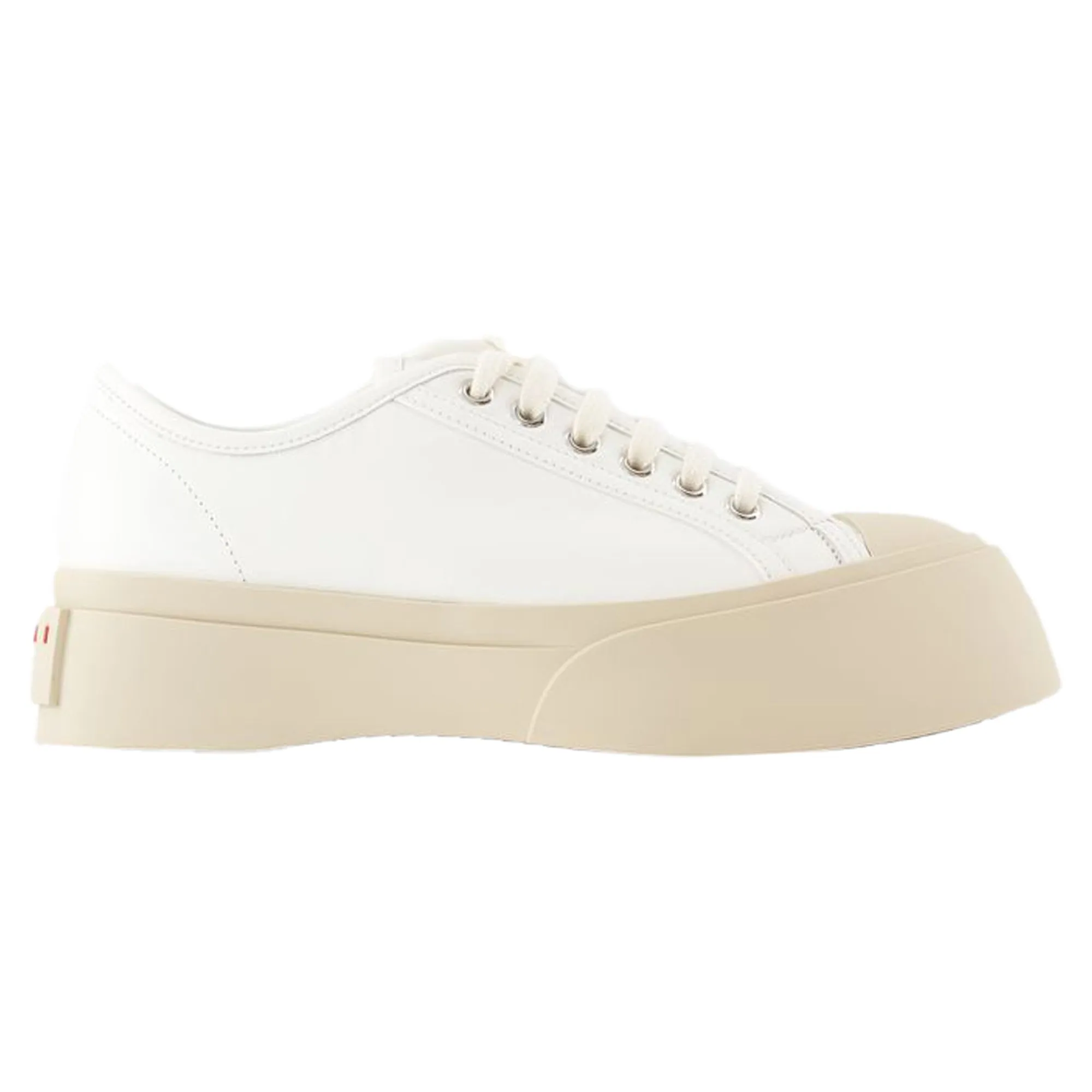 Laced Up Sneakers - Marni - Leather - White