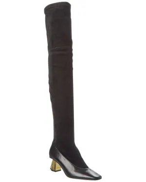 LANVIN M&E Suede Over-The-Knee Boot