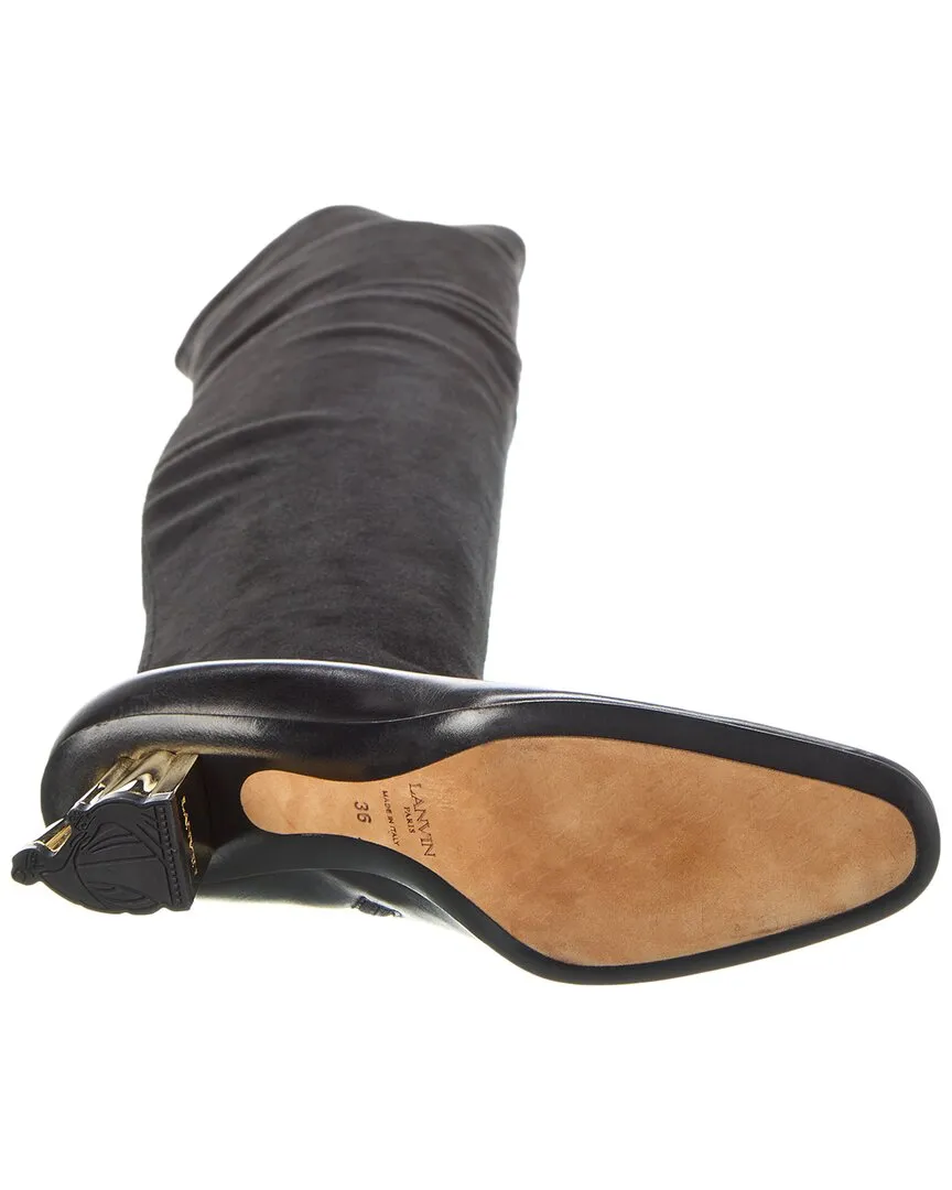LANVIN M&E Suede Over-The-Knee Boot