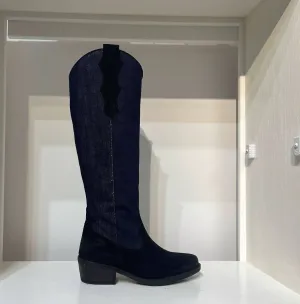 Laredo In Denim/blk Suede